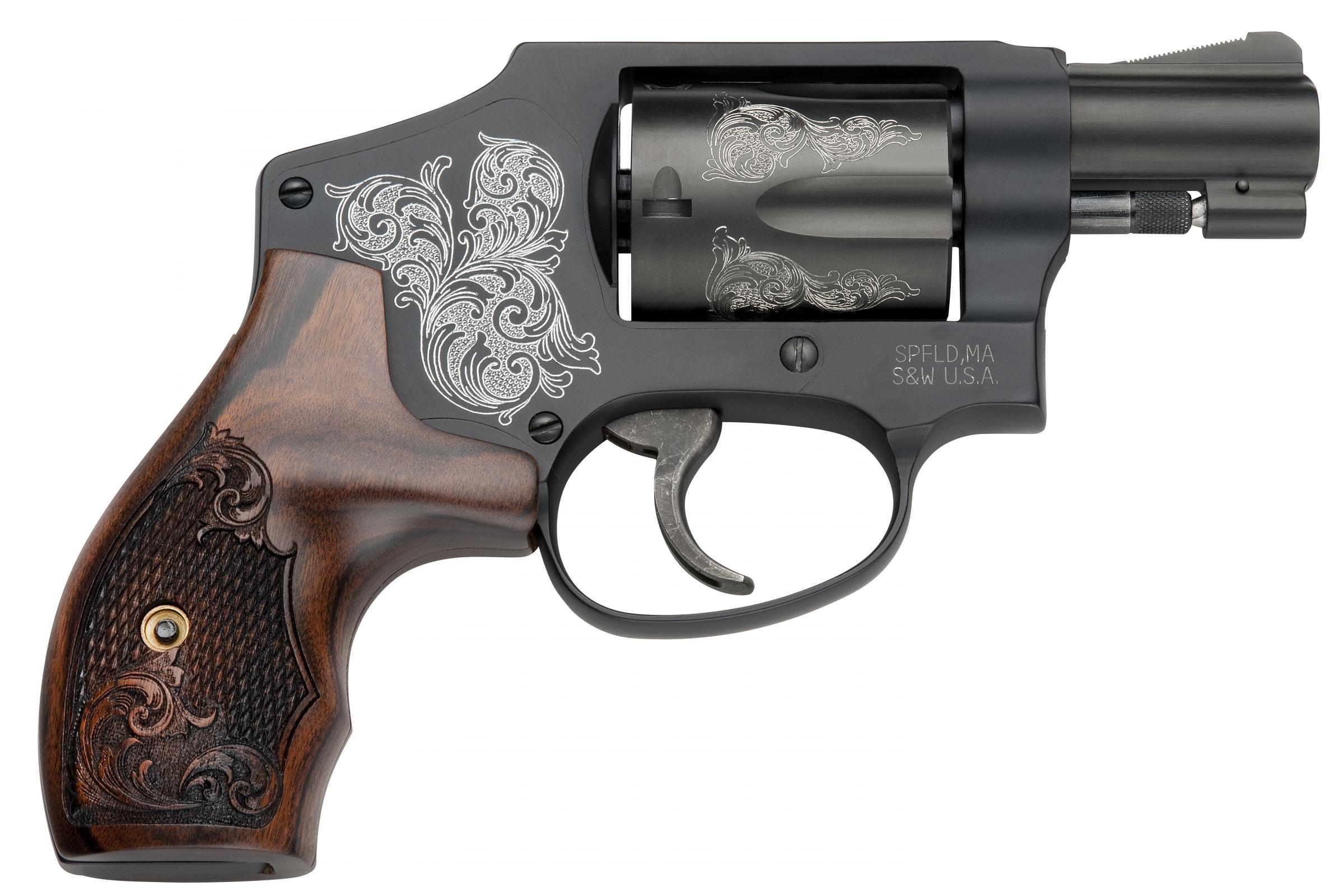 442 38SPC 1-7/8" 5RD ENGRAVED