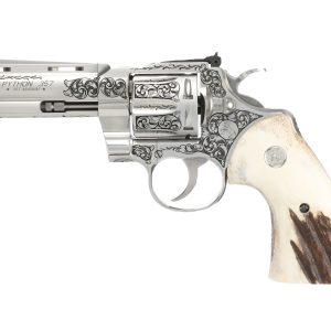 PYTHON 357MAG 4" ENGRAVED/STAG