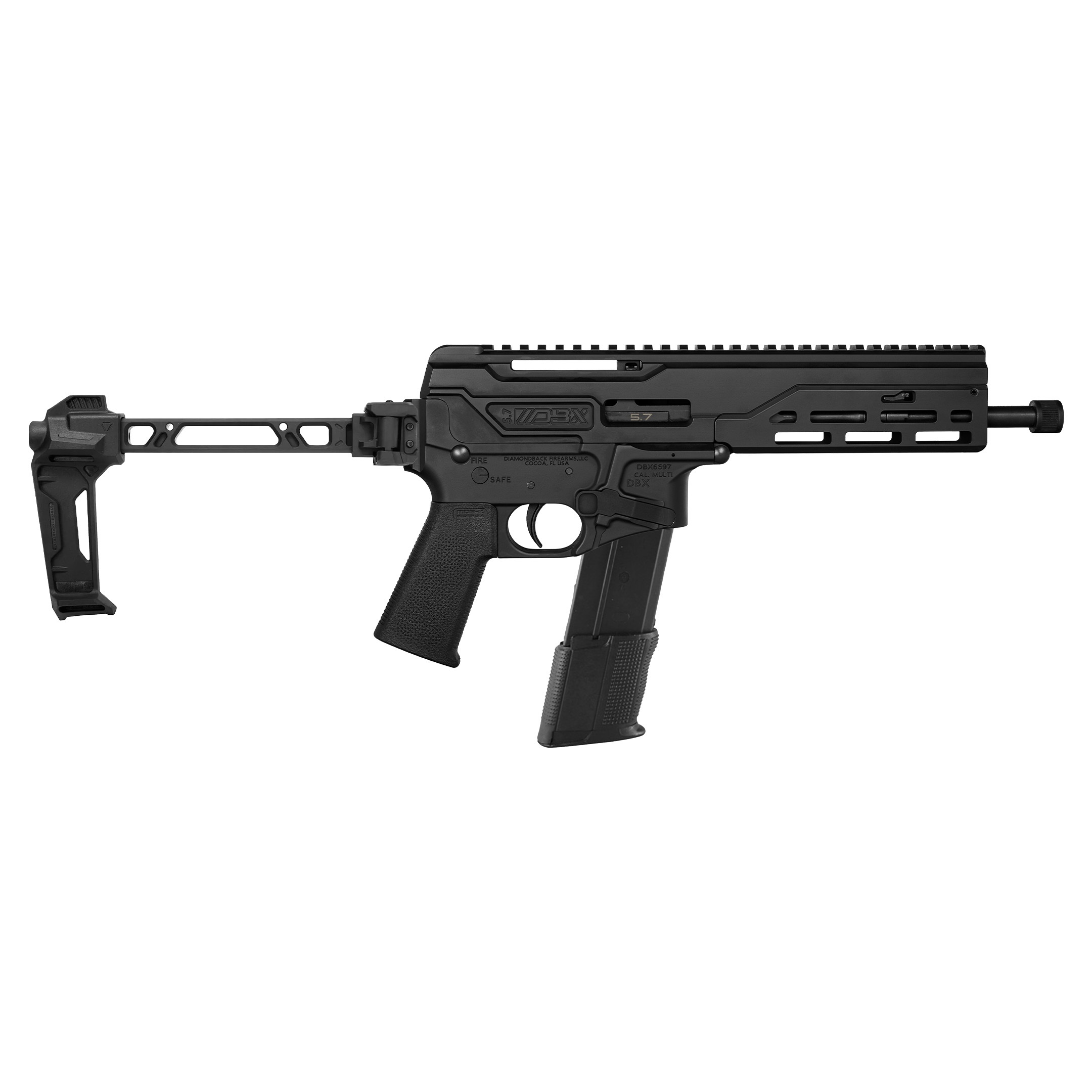 DBX PIST 5.7X28 BLK 8" STRIKE