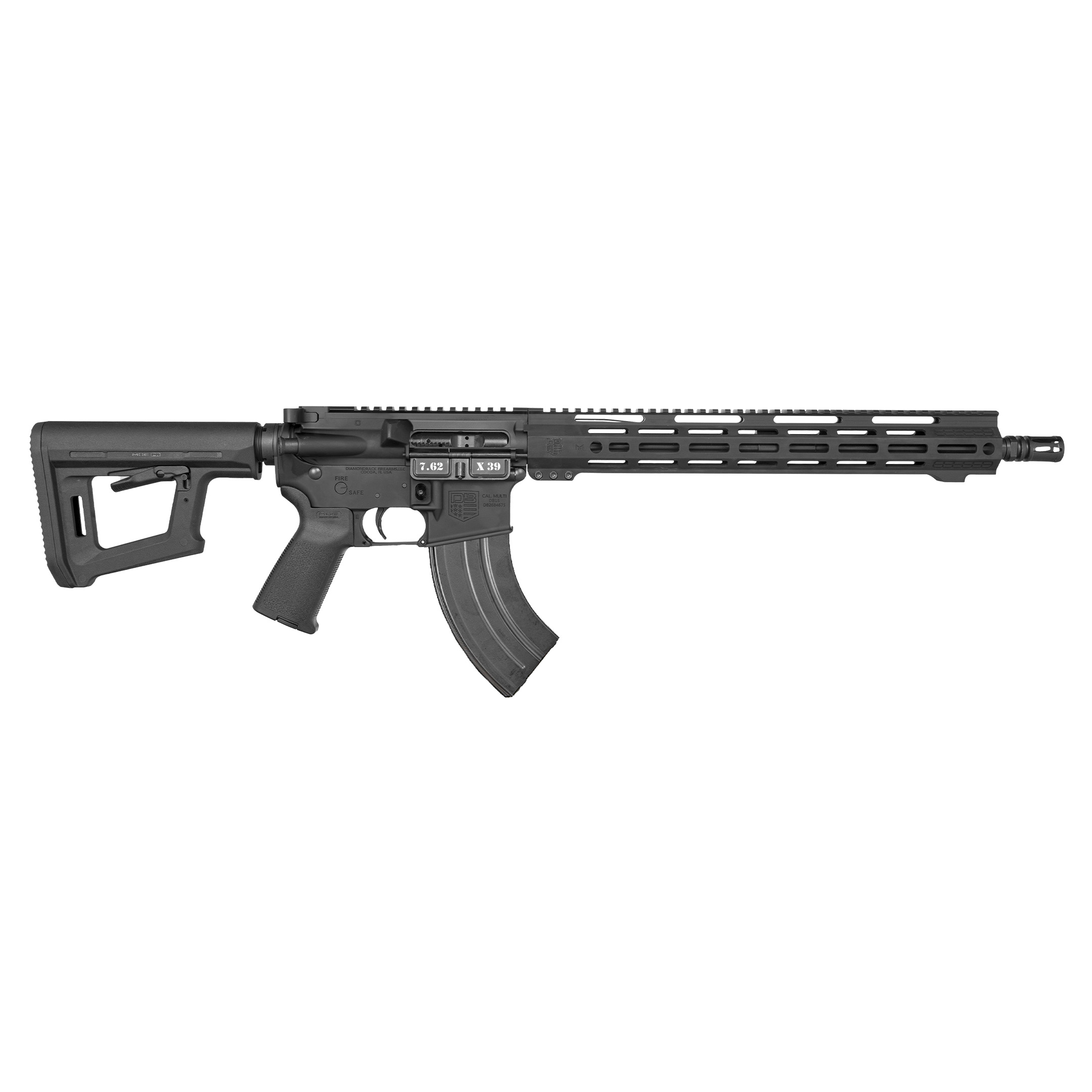 DB15 7.62X39 BK 16" M-LOK 15"