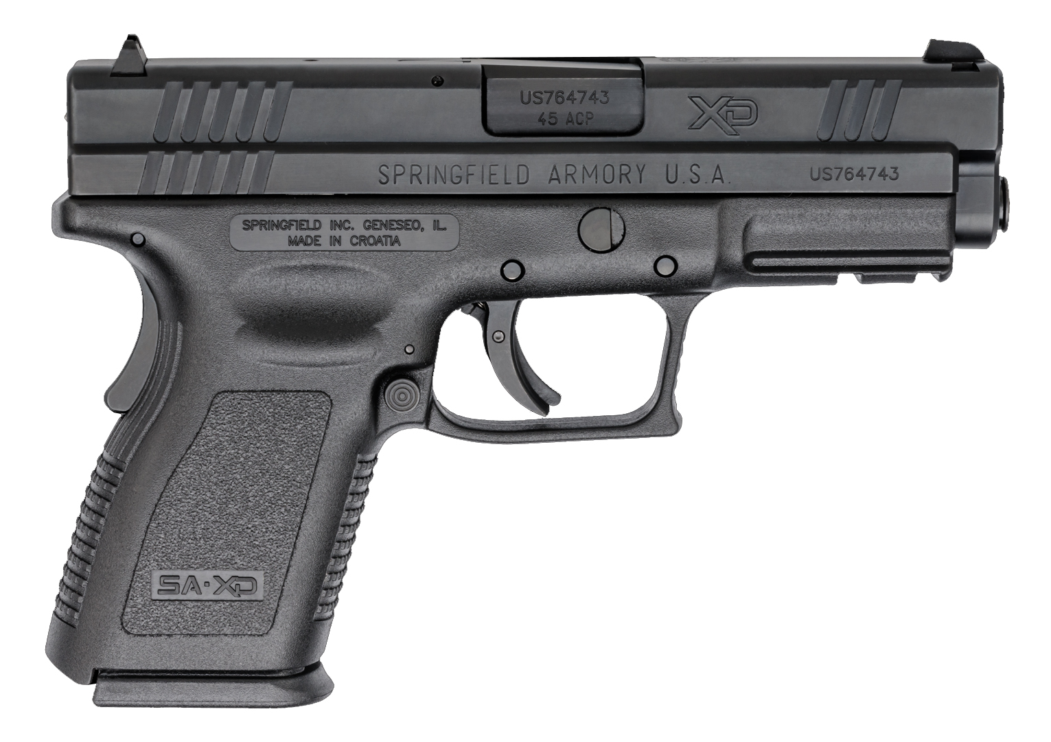 XD CMPCT 45ACP BLK 4" 10+1