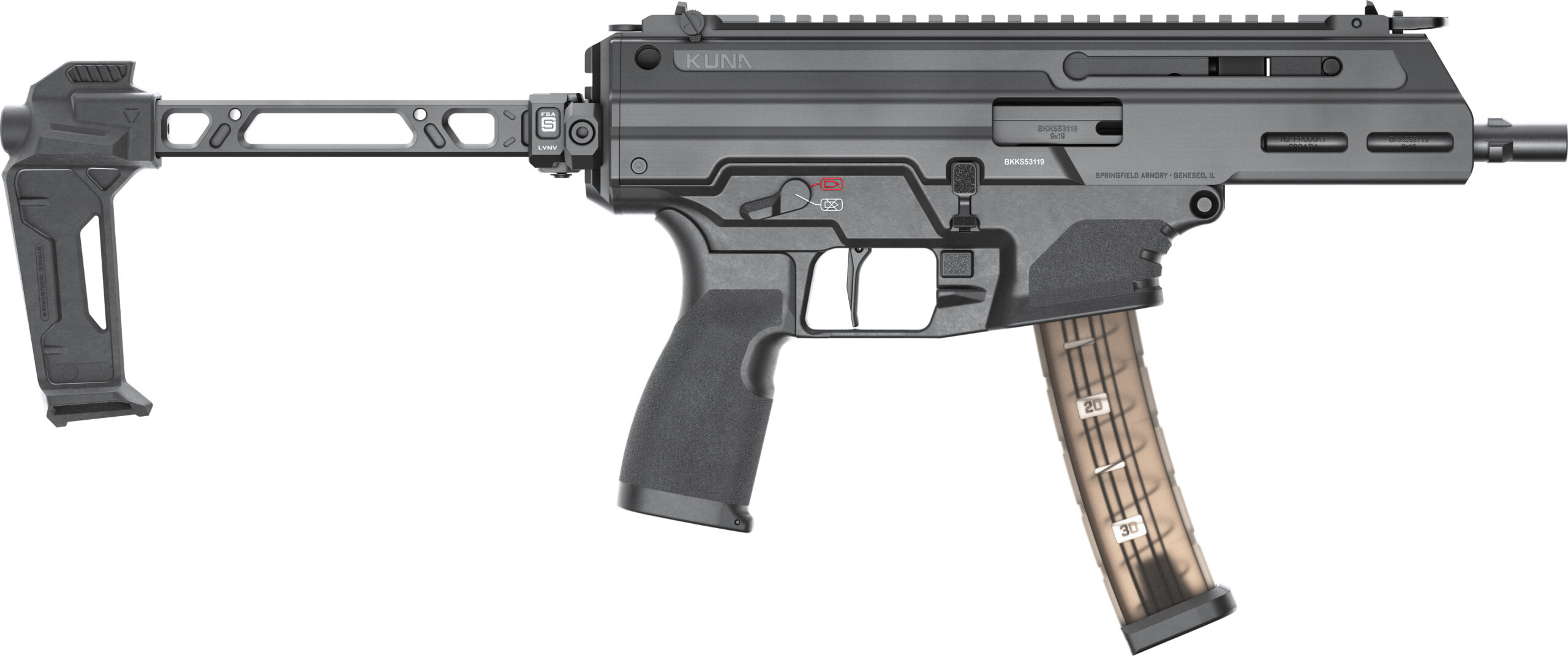 KUNA 9MM 6.1" 30+1 BRACE TL